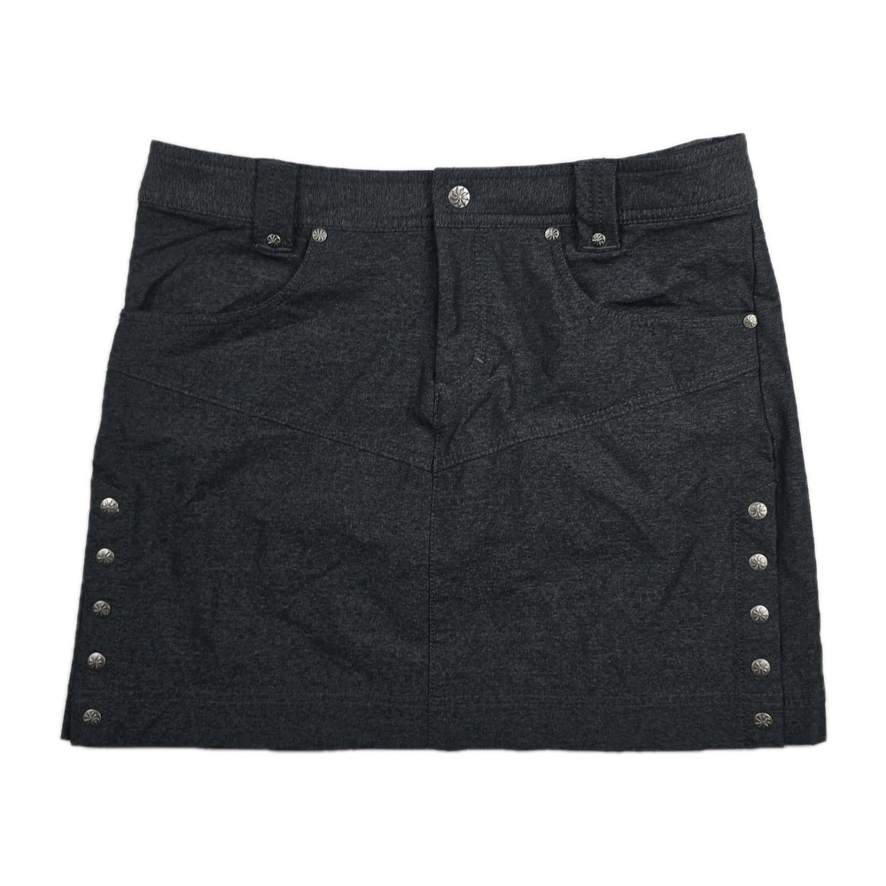 Athleta Take A Hike Skirt Women's Size 6 Dark Gray Snap Button Side Vents